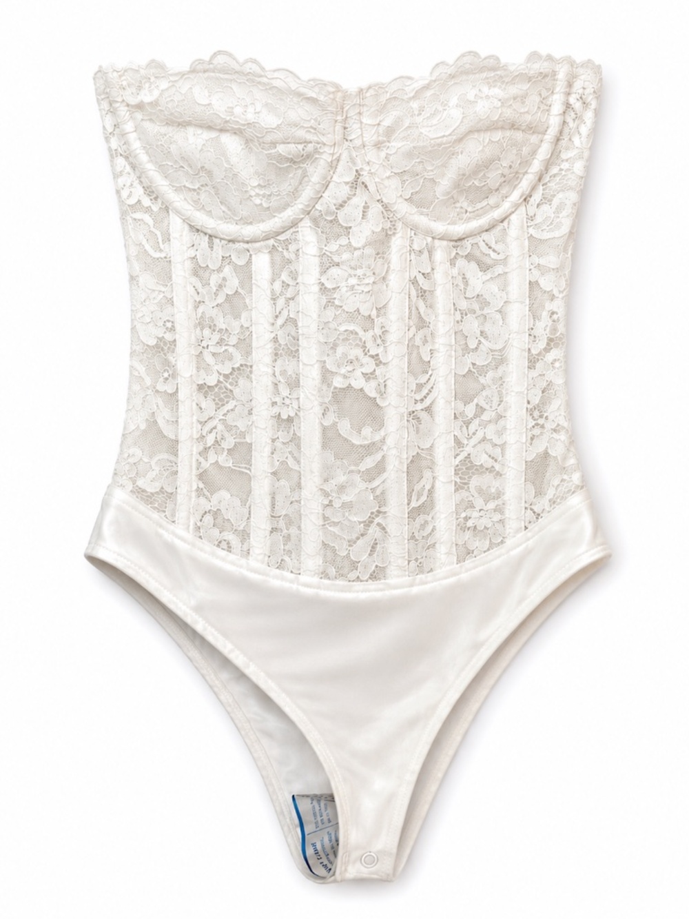 NWT Bardot Oskar Lace Corset Bodysuit Orchid White